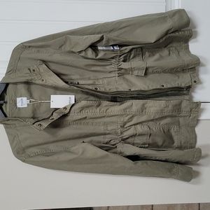 Kensie Jeans Utility Jacket in Green